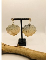 EDICIÓN LIMITADA pendientes artesanos de hoja natural