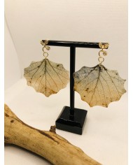 EDICIÓN LIMITADA pendientes de hoja natural esqueletizada