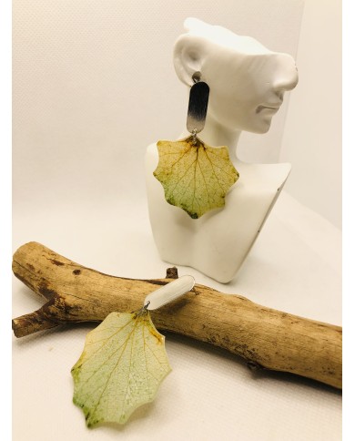 EDICIÓN LIMITADA pendientes artesanos de hoja natural