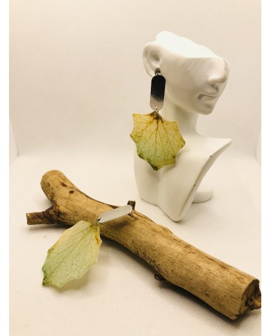 EDICIÓN LIMITADA pendientes artesanos de hoja natural