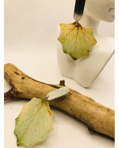 EDICIÓN LIMITADA pendientes artesanos de hoja natural