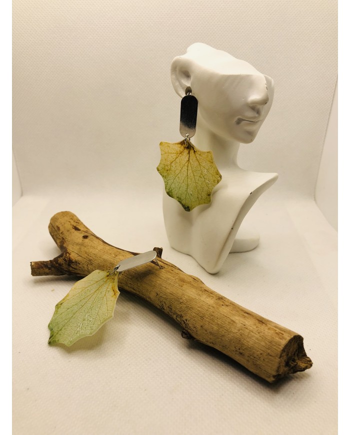 EDICIÓN LIMITADA pendientes artesanos de hoja natural