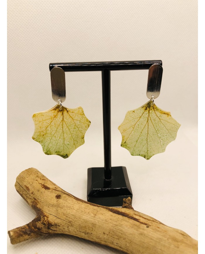 EDICIÓN LIMITADA pendientes artesanos de hoja natural