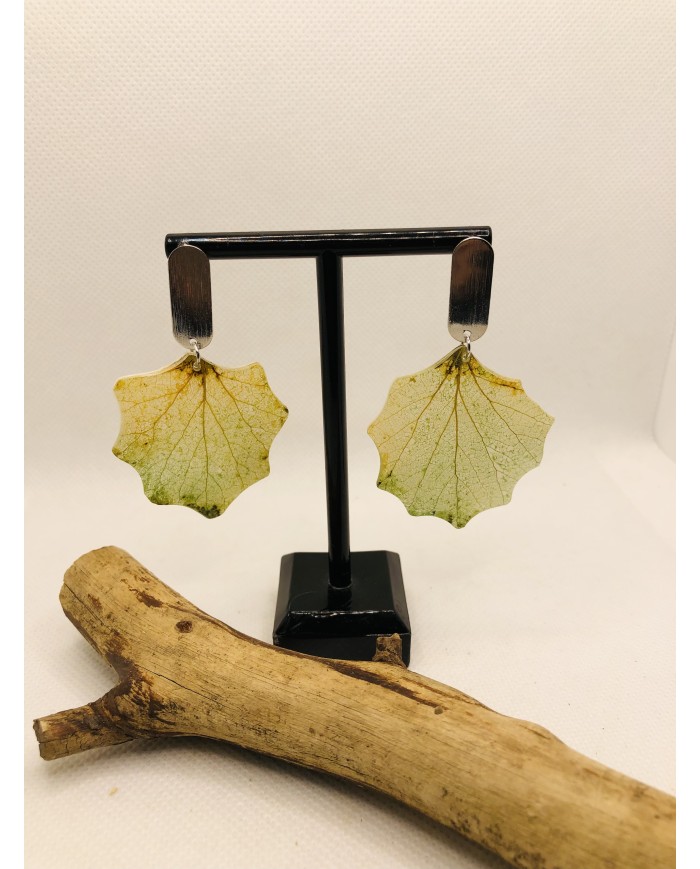 EDICIÓN LIMITADA pendientes artesanos de hoja natural