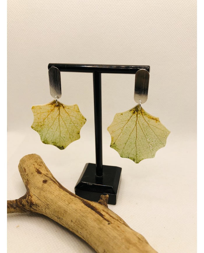 EDICIÓN LIMITADA pendientes artesanos de hoja natural