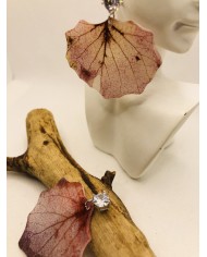 EDICIÓN LIMITADA  pendientes de hoja de álamo artesanos