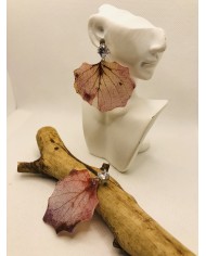 EDICIÓN LIMITADA  pendientes de hoja de álamo artesanos