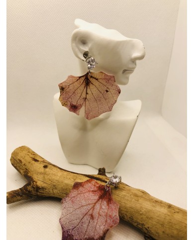 EDICIÓN LIMITADA  pendientes de hoja de álamo artesanos