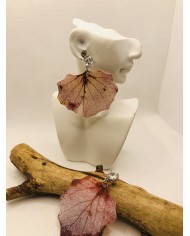 EDICIÓN LIMITADA  pendientes de hoja de álamo artesanos