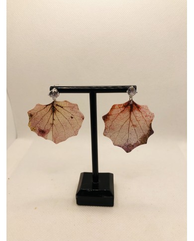 EDICIÓN LIMITADA  pendientes de hoja de álamo artesanos