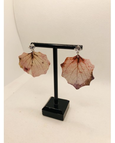 EDICIÓN LIMITADA  pendientes de hoja de álamo artesanos