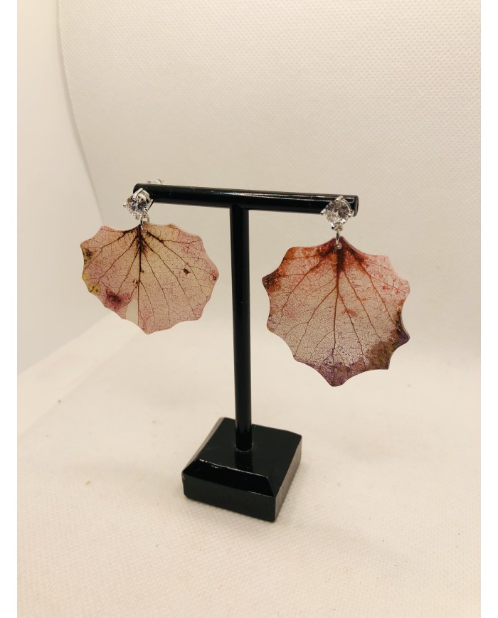 EDICIÓN LIMITADA  pendientes de hoja de álamo artesanos