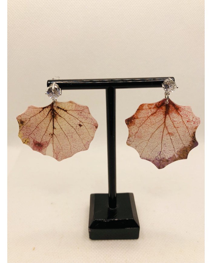 EDICIÓN LIMITADA  pendientes de hoja de álamo artesanos