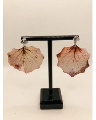 EDICIÓN LIMITADA  pendientes de hoja de álamo artesanos